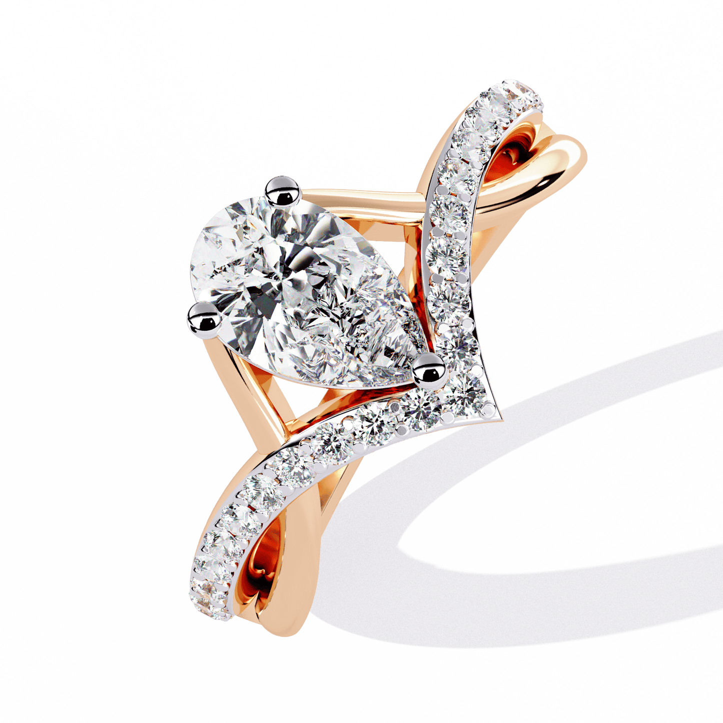 Twirl Vines 2.39 Carat Round Solitaire Ring