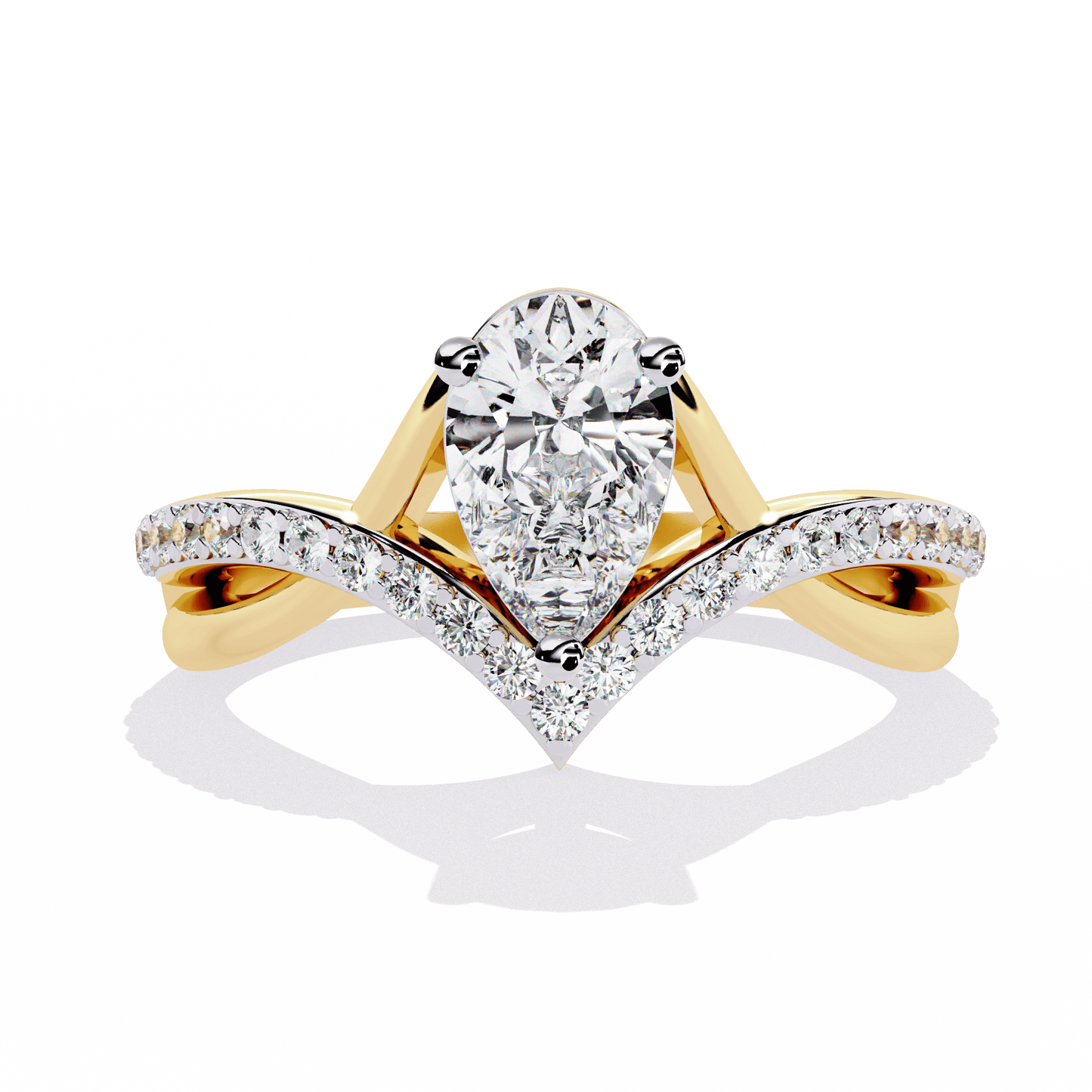 Twirl Vines 2.39 Carat Round Solitaire Ring