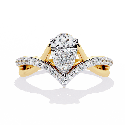 Twirl Vines 2.39 Carat Round Solitaire Ring