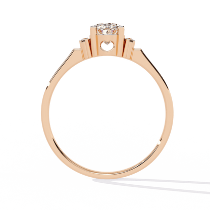 Wild Rose Oval Solitaire Ring