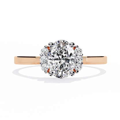 Wild Rose Oval Solitaire Ring