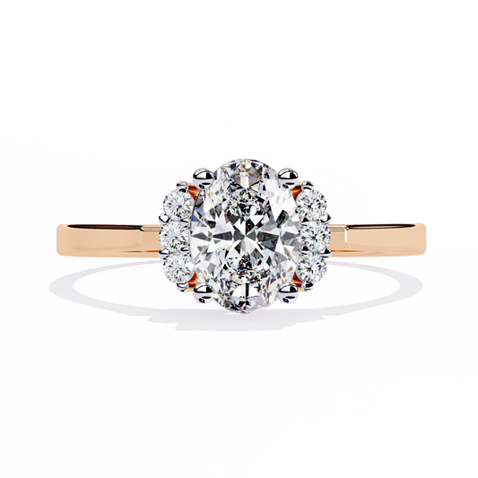 Wild Rose Oval Solitaire Ring