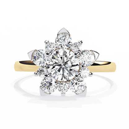 Rose Round Solitaire Ring