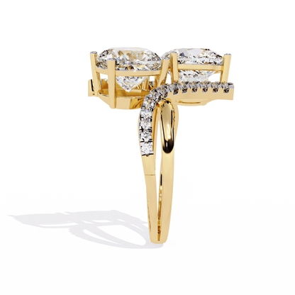 Double Cushion Solitaire Ring