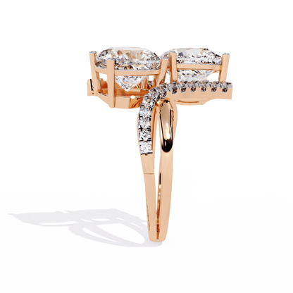 Double Cushion Solitaire Ring