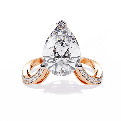 Iconic 4.77 Carat Pear Solitaire Ring