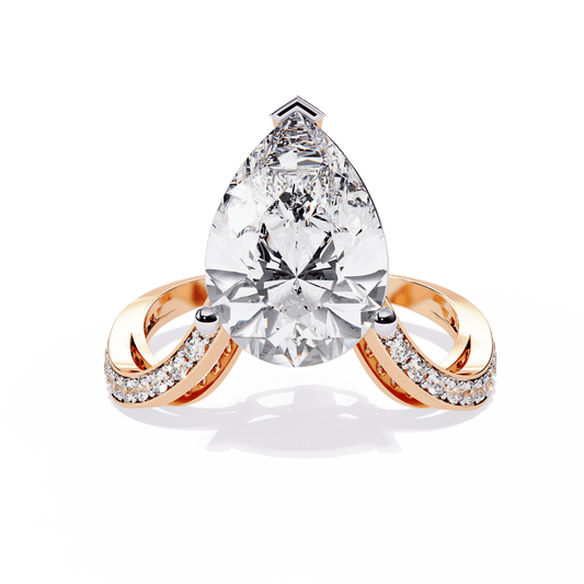 Iconic 4.77 Carat Pear Solitaire Ring