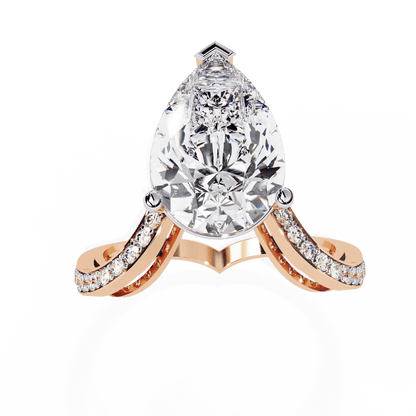 Iconic 4.77 Carat Pear Solitaire Ring
