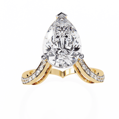 Iconic 4.77 Carat Pear Solitaire Ring