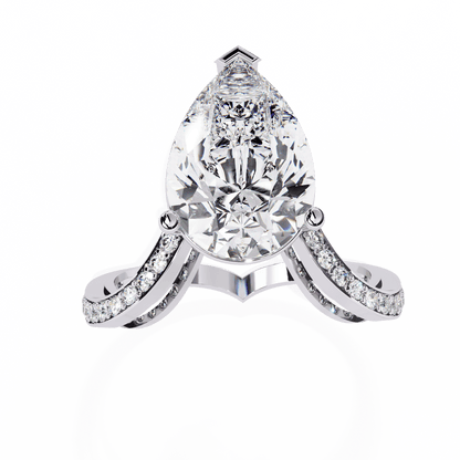 Iconic 4.77 Carat Pear Solitaire Ring