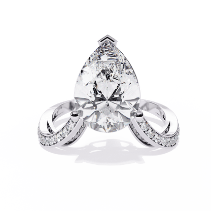 Iconic 4.77 Carat Pear Solitaire Ring