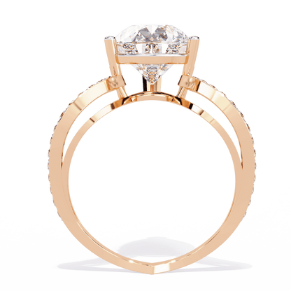 Iconic 4.77 Carat Pear Solitaire Ring
