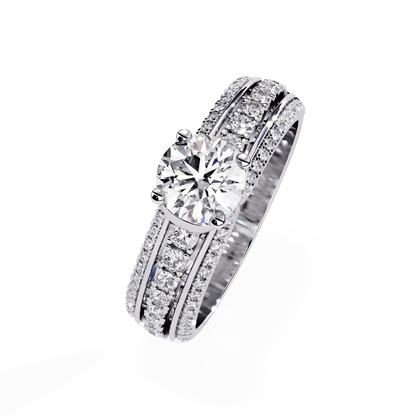 Pure Grace Round Solitaire Engagement Ring