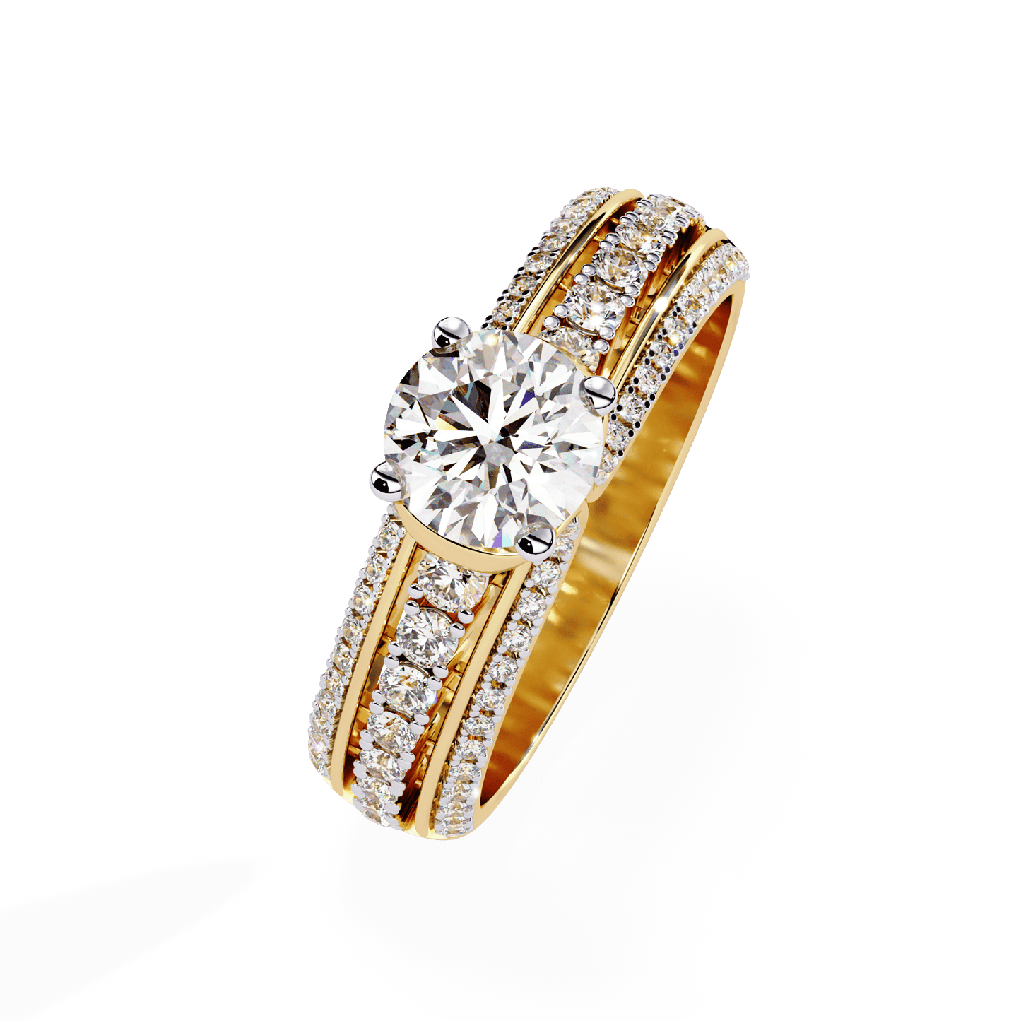 Pure Grace Round Solitaire Engagement Ring