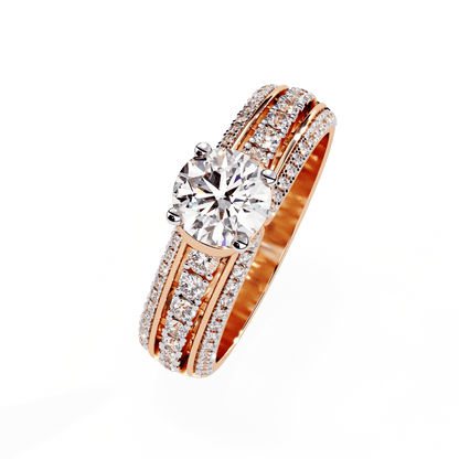 Pure Grace Round Solitaire Engagement Ring