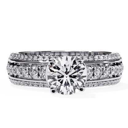 Pure Grace Round Solitaire Engagement Ring