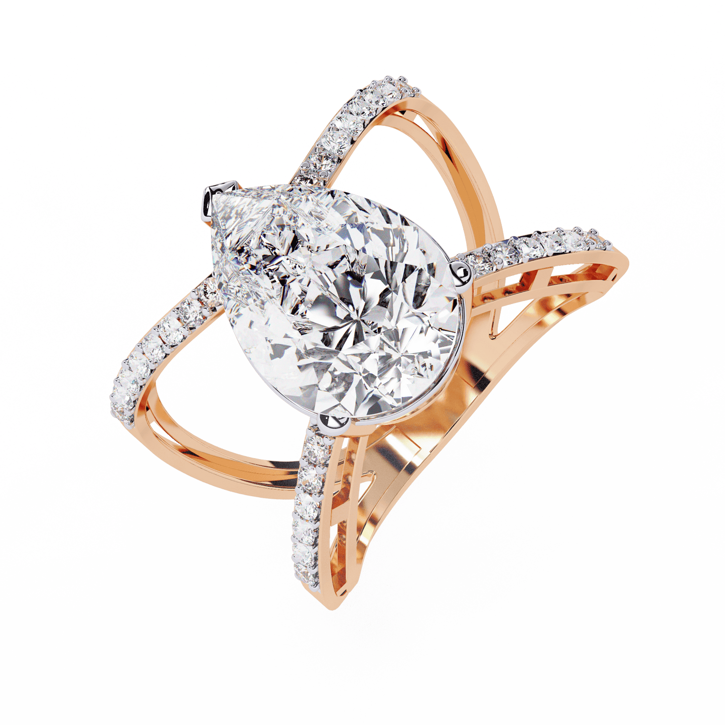 Light Weight Daily Wear Diamond Halo ring
