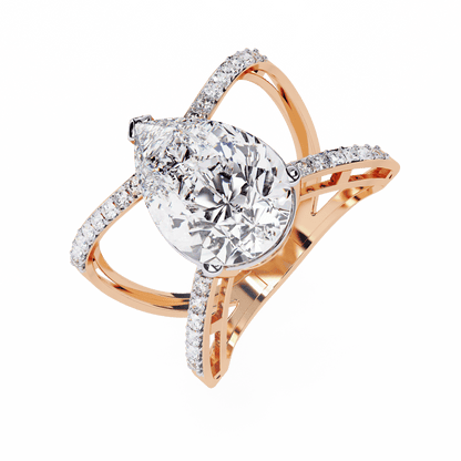 Light Weight Daily Wear Diamond Halo ring
