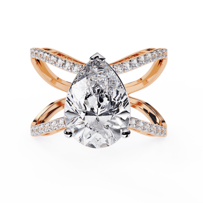 Light Weight Daily Wear Diamond Halo ring