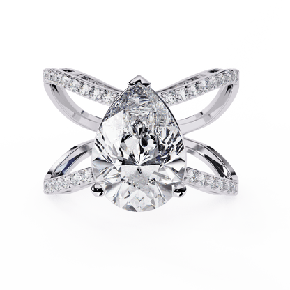 Light Weight Daily Wear Diamond Halo ring