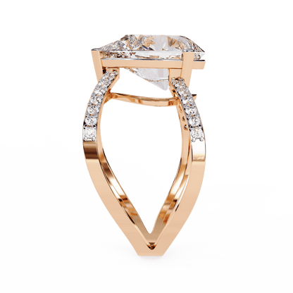 Light Weight Daily Wear Diamond Halo ring
