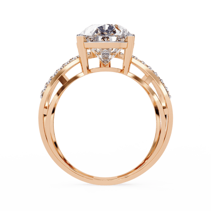 Light Weight Daily Wear Diamond Halo ring