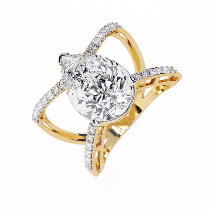 Light Weight Daily Wear Diamond Halo ring