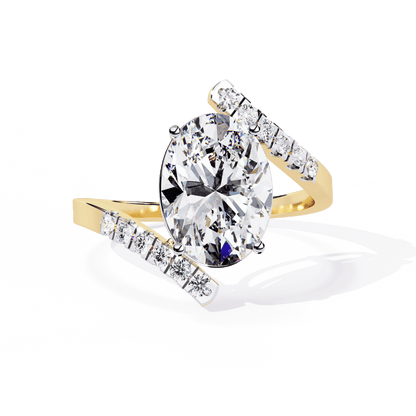 Oval and Bold 2.22 Carat solitaire Ring
