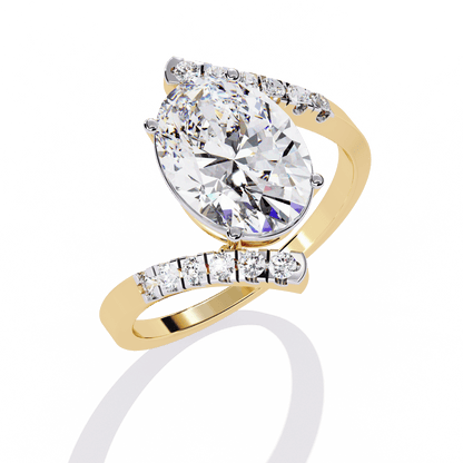 Oval and Bold 2.22 Carat solitaire Ring