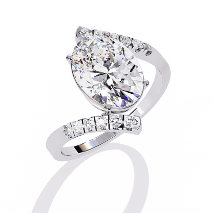 Oval and Bold 2.22 Carat solitaire Ring