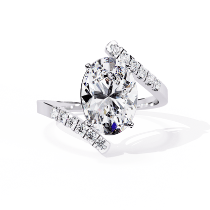 Oval and Bold 2.22 Carat solitaire Ring
