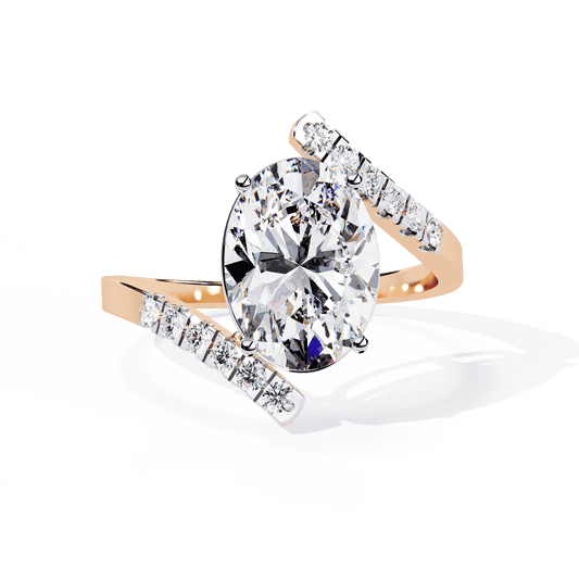 Oval and Bold 2.22 Carat solitaire Ring