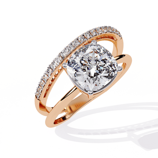 Luxe 2.28 Cushion Cut Solitaire Ring