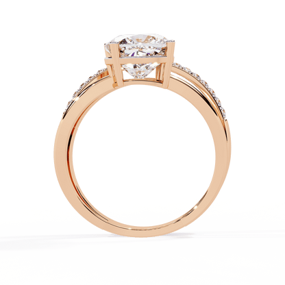 Luxe 2.28 Cushion Cut Solitaire Ring