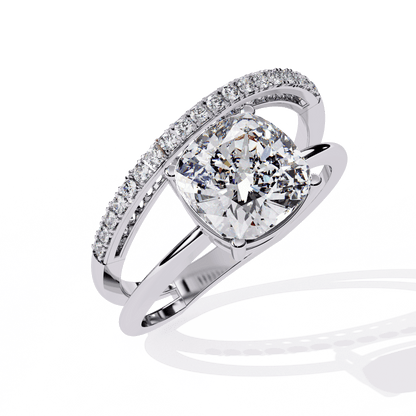 Luxe 2.28 Cushion Cut Solitaire Ring