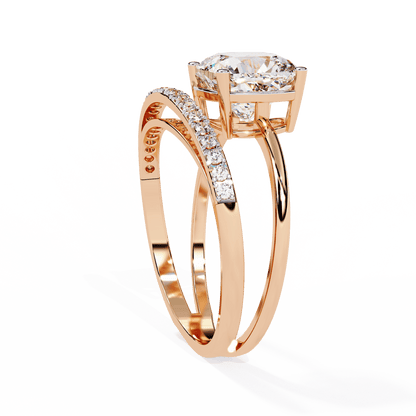 Luxe 2.28 Cushion Cut Solitaire Ring