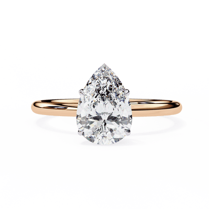 Prestine Pear Shape Solitaire Ring