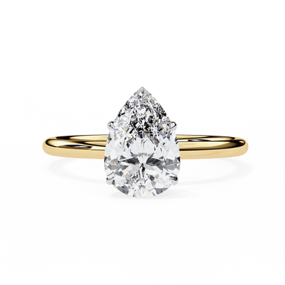 Prestine Pear Shape Solitaire Ring