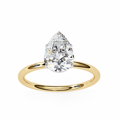 Prestine Pear Shape Solitaire Ring