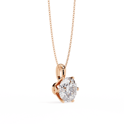2.2 Carat Six Prong Round Solitaire Pendant