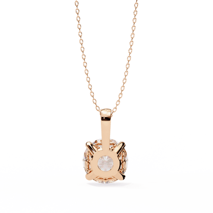 3.01 Carat Single Solitaire Round Pendant