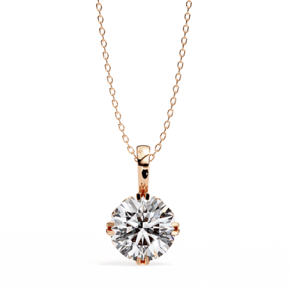 1.84 Carat Single Solitaire Round Pendant