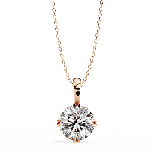 1.84 Carat Single Solitaire Round Pendant