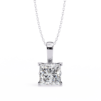 2.62 Carat Princess Large Solitaire Pendant