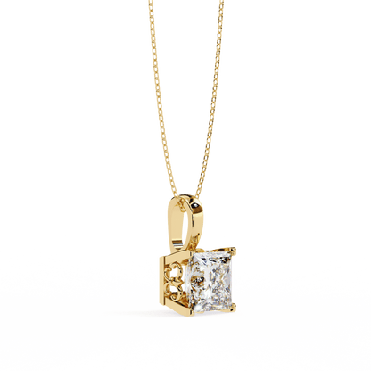 2.62 Carat Princess Large Solitaire Pendant