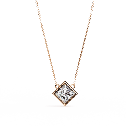 2.01 Carat Princess Solitaire Pendant