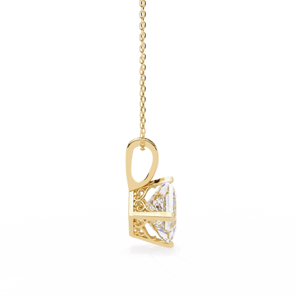 2.87 Carat Princess Solitaire Pendant