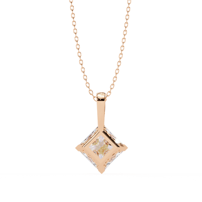 2.87 Carat Princess Solitaire Pendant