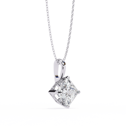 2.87 Carat Princess Solitaire Pendant