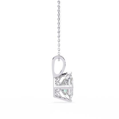2.87 Carat Princess Solitaire Pendant
